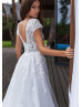 Mermaid Ivory Lace Beading Wedding Dress With Detachable Train